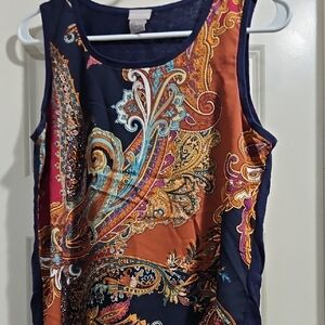Chico's Multicolor Paisley Tank Top